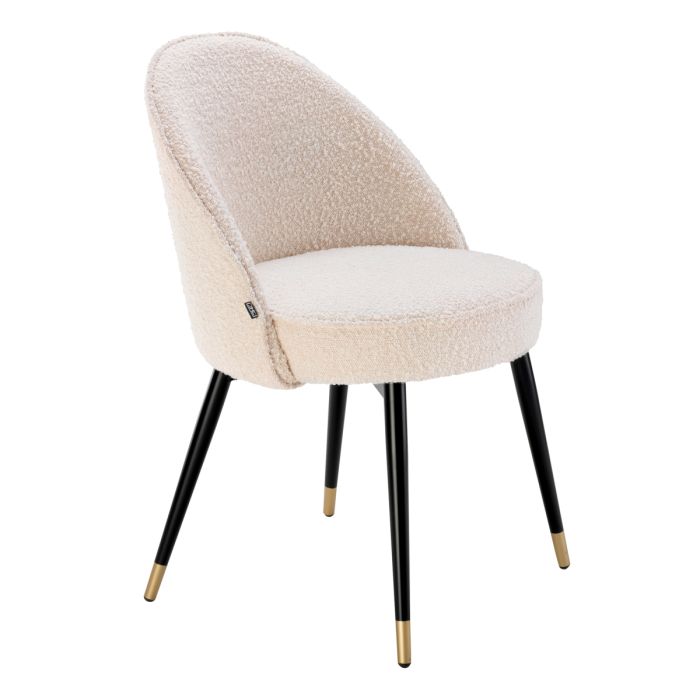 Chaise de salle à manger bouclé crème (lot de 2) | Eichholtz Cooper