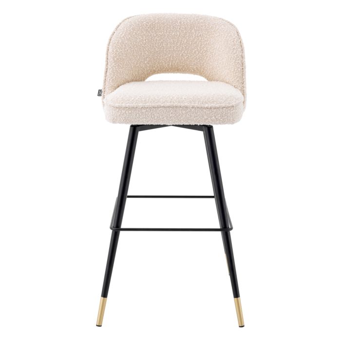 Chaise de bar bouclé crème (lot de 2) | Eichholtz Cliff