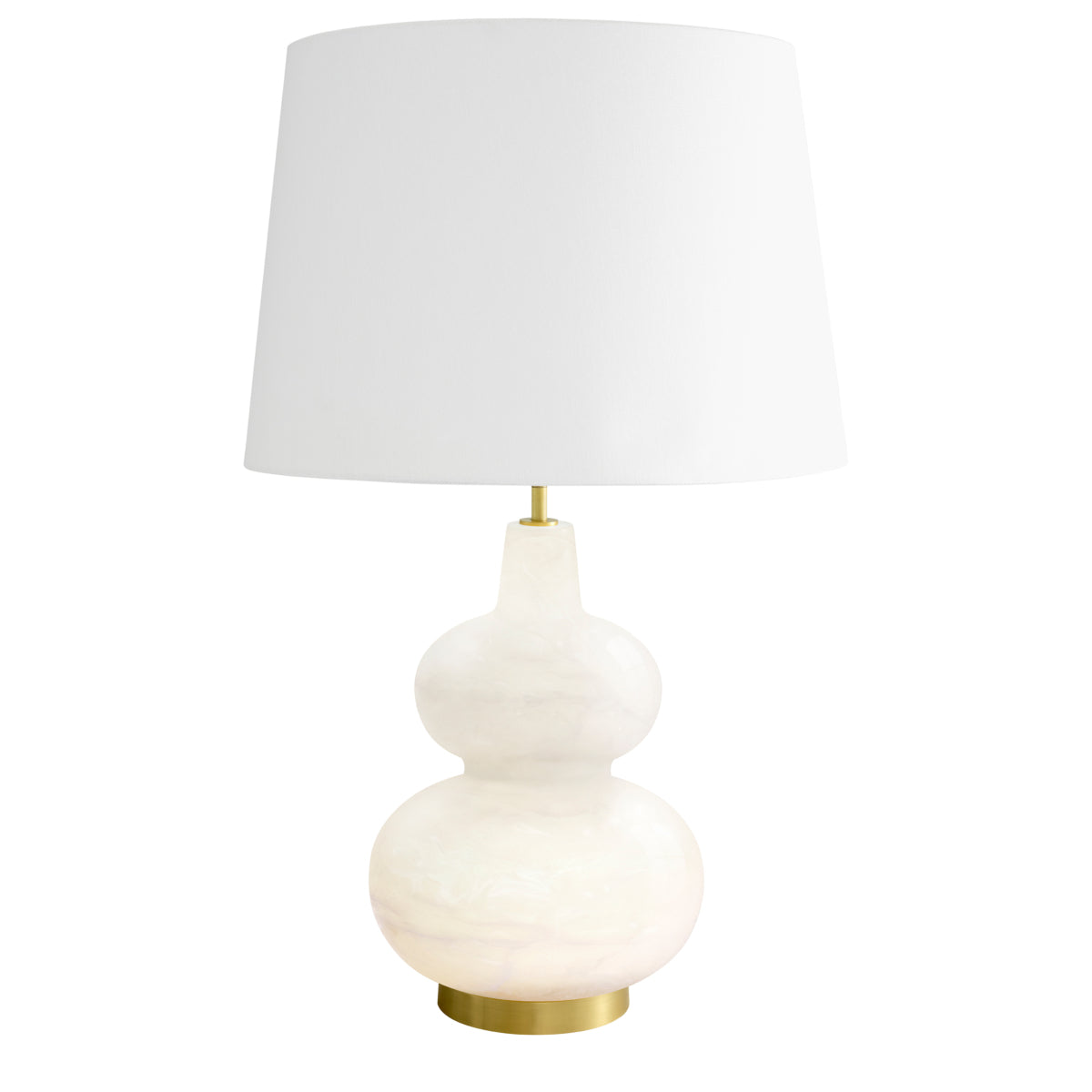 Lampe de table en laiton antique avec abat-jour en alabaster | Eichholtz Cavo - vue d'ambiance | REMO-HOME