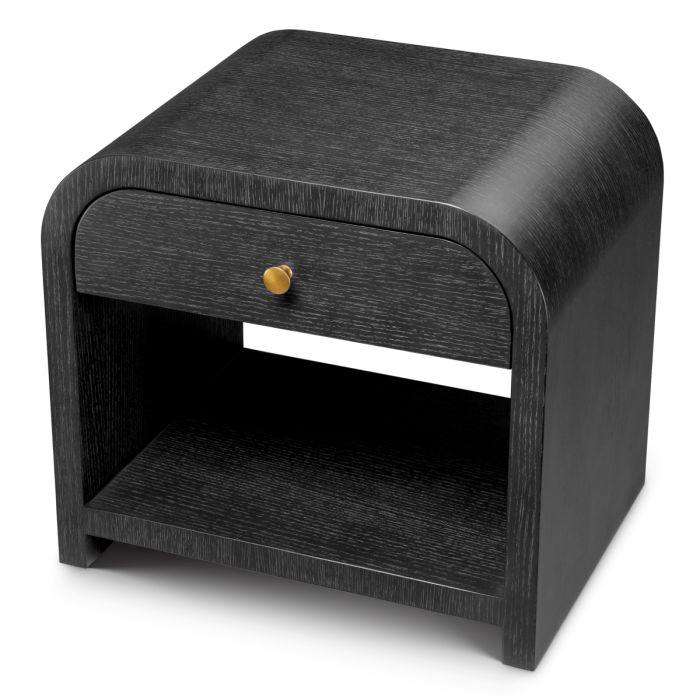 Table de chevet en chêne gris anthracite | Eichholtz Rhodes