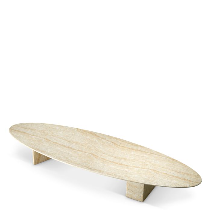 Table basse extérieur en béton armé beige | Eichholtz Aurore