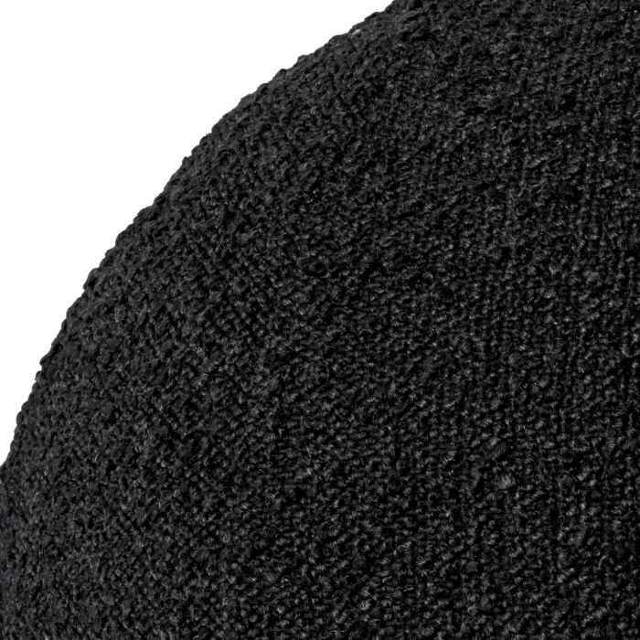 Coussin rond bouclé noir | Eichholtz Palla L