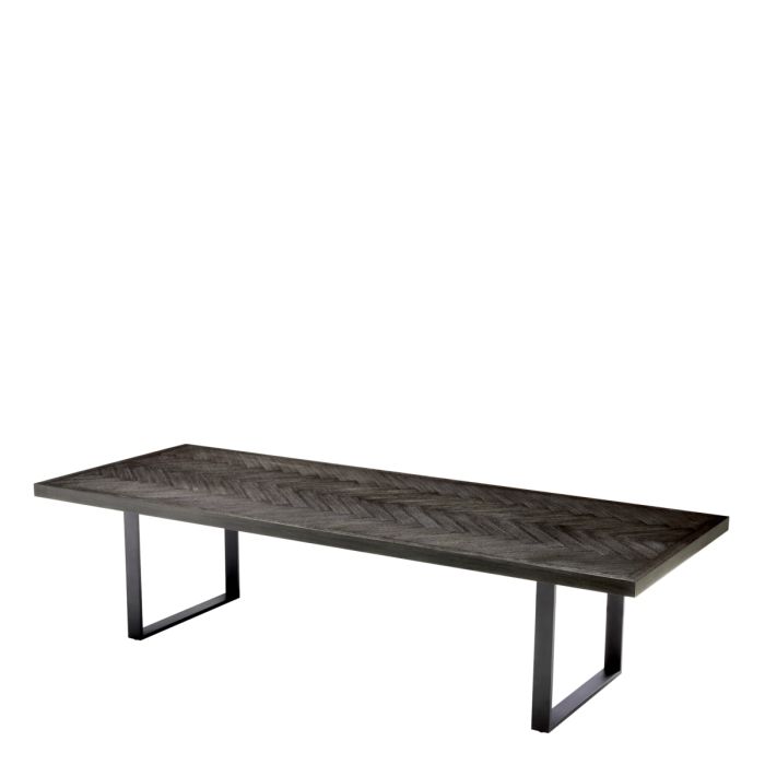 Table à manger en chêne anthracite 300 cm | Eichholtz Melchior