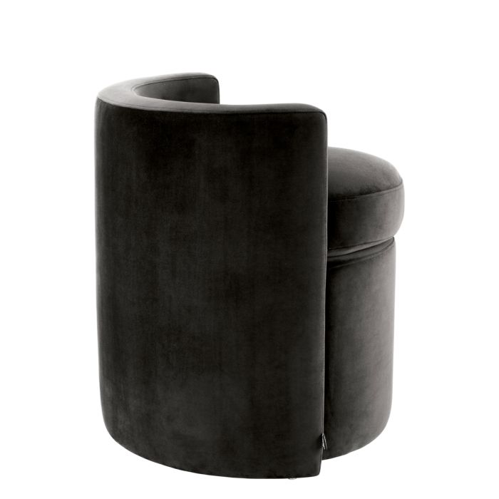 Tabouret en velours gris foncé | Eichholtz Arcadia