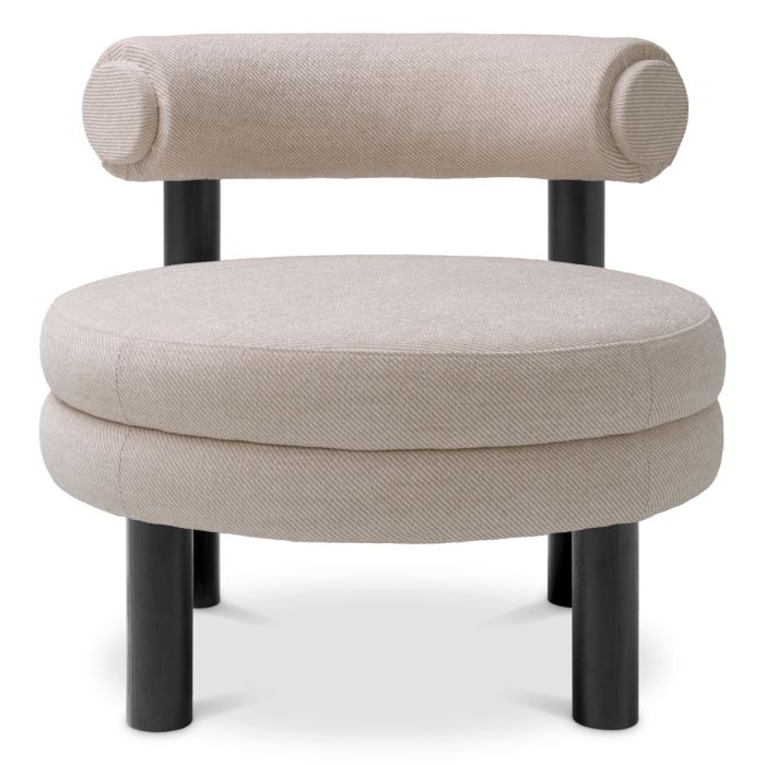 Fauteuil en tissu sable | Eichholtz Zoey