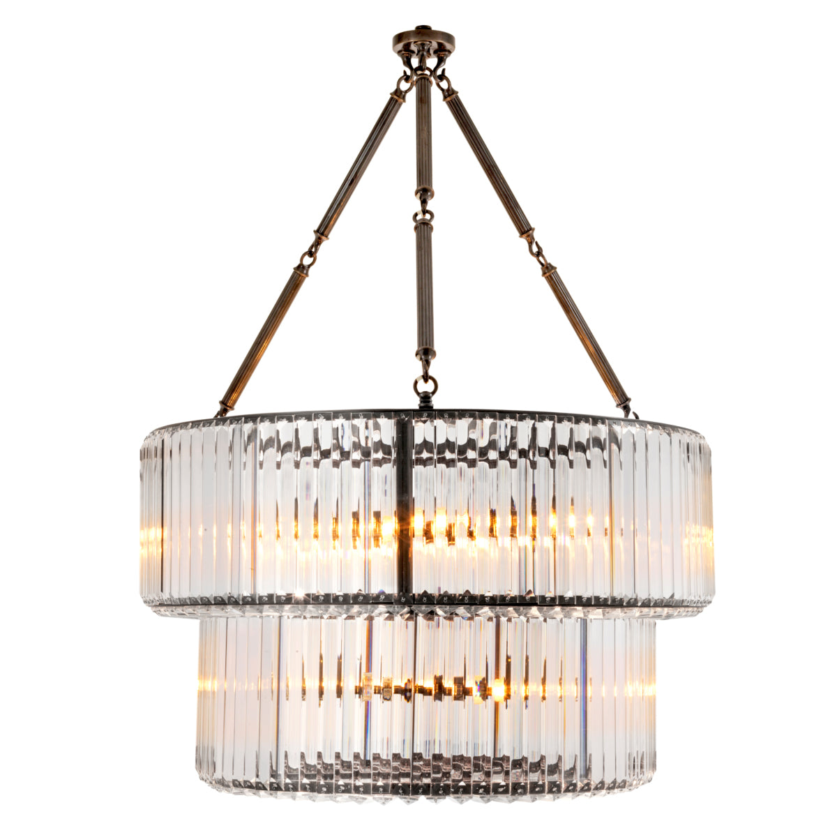 Chandelier en finition bronze satiné | Eichholtz Infinity Double - vue d'ambiance | REMO-HOME