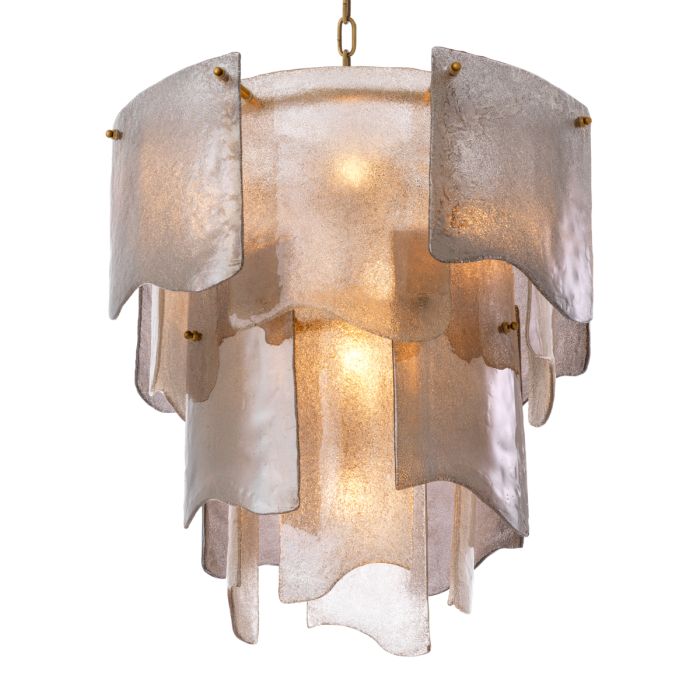 Lustre doré en verre fumé | Eichholtz Asinara S