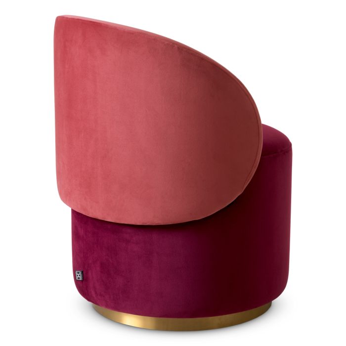 Chaise basse en velours rouge | Eichholtz Greet