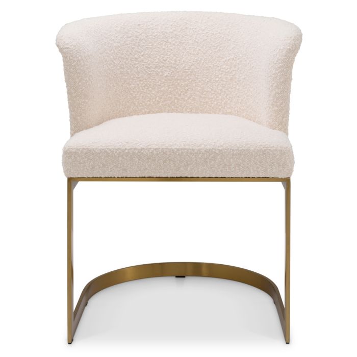 Chaise de salle à manger bouclé crème | Eichholtz Bofinger