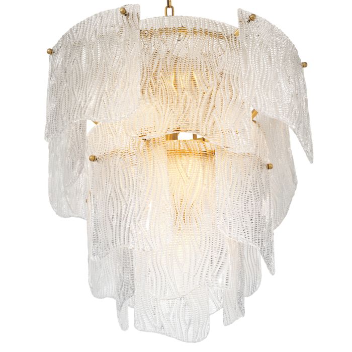 Lustre doré en verre texturé | Eichholtz Asinara S