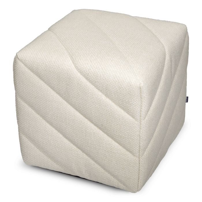 Pouf en tissu crème | Eichholtz Avellino