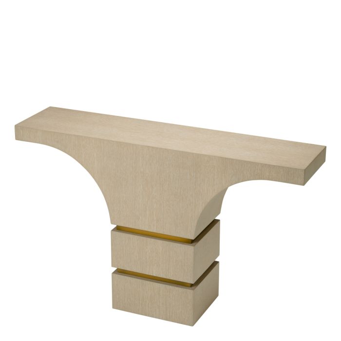 Console dorée en chêne marron | Eichholtz Thaddeus