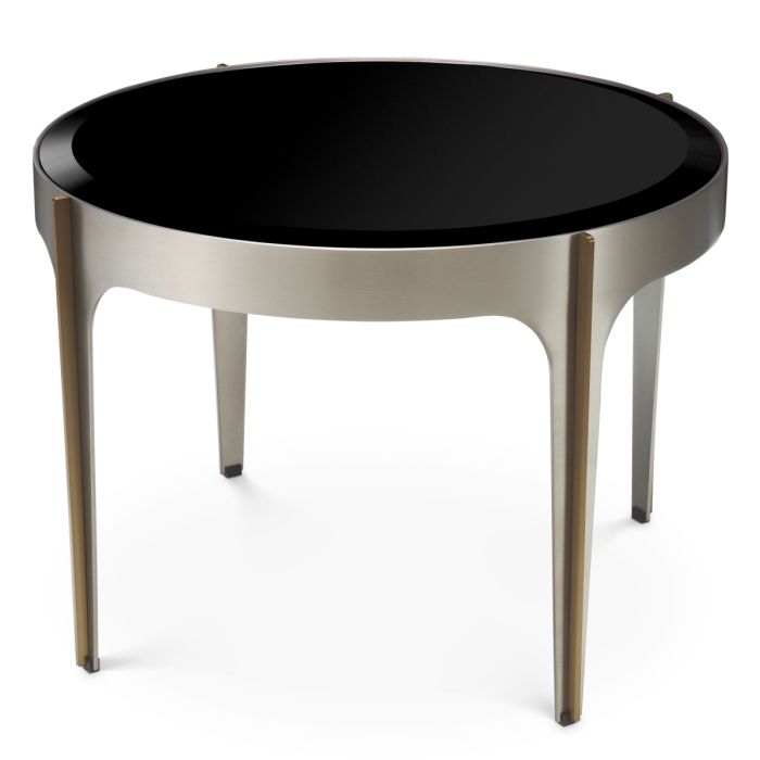 Table d'appoint en métal et verre noir | Eichholtz Artemisa