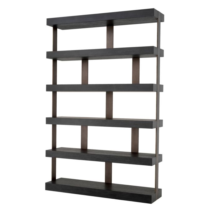 Bibliothèque en chêne gris anthracite | Eichholtz Dalmar