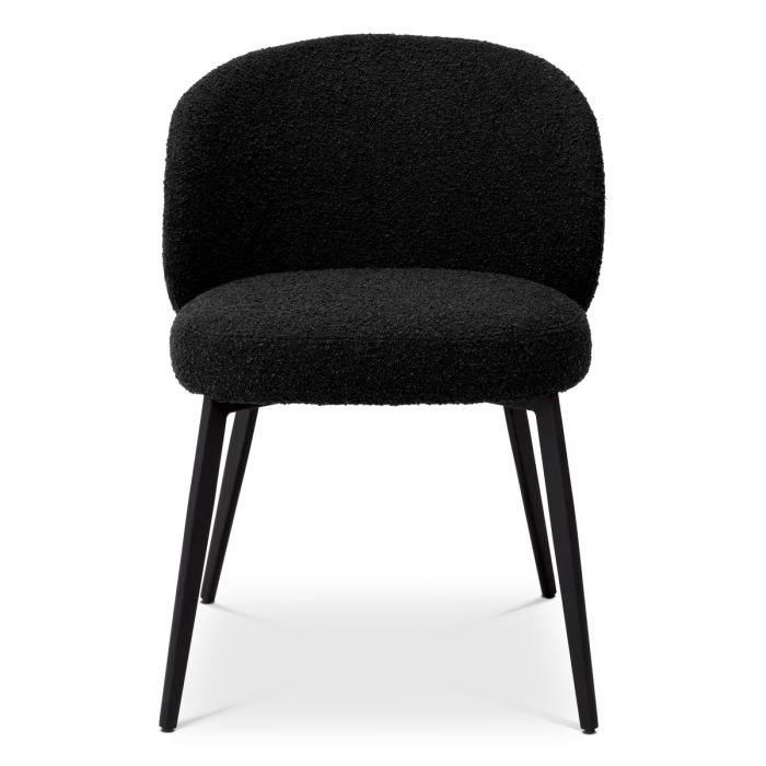 Chaise de salle à manger bouclé noir (lot de 2) | Eichholtz Lloyd