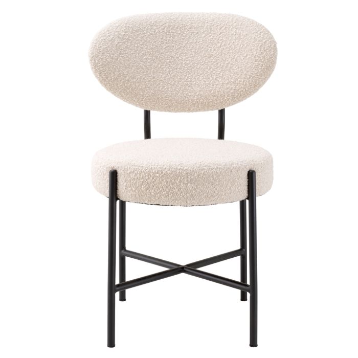 Chaise de salle à manger bouclé crème (lot de 2) | Eichholtz Vicq