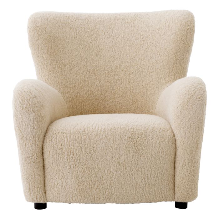 Fauteuil molletonné sable | Eichholtz Svante L