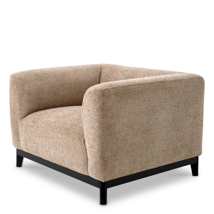 Fauteuil en tissu sable | Eichholtz Corso