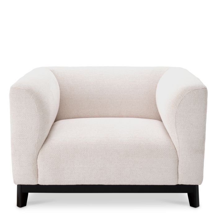Fauteuil en tissu blanc cassé | Eichholtz Corso