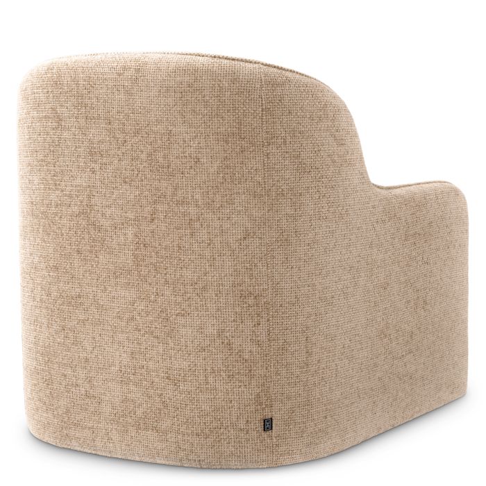 Fauteuil en tissu sable | Eichholtz Barrier G