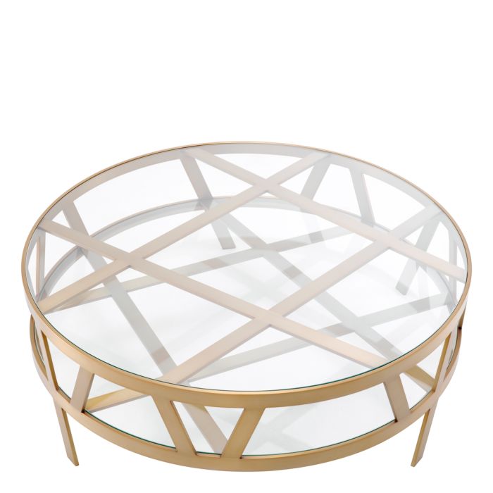 Table basse ronde en laiton brossé | Eichholtz Bilinghurst