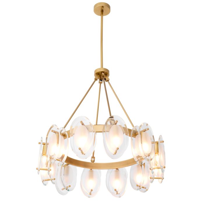 Lustre doré en verre satiné | Eichholtz Sublime