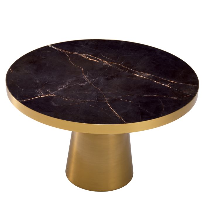 Table basse dorée en céramique noire | Eichholtz Soren