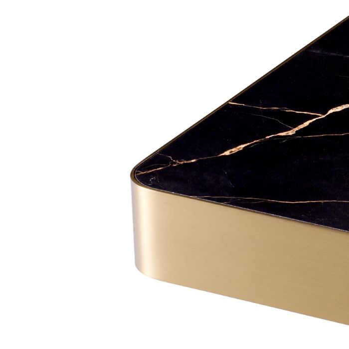 Table d'appoint dorée en céramique noire | Eichholtz Luxus