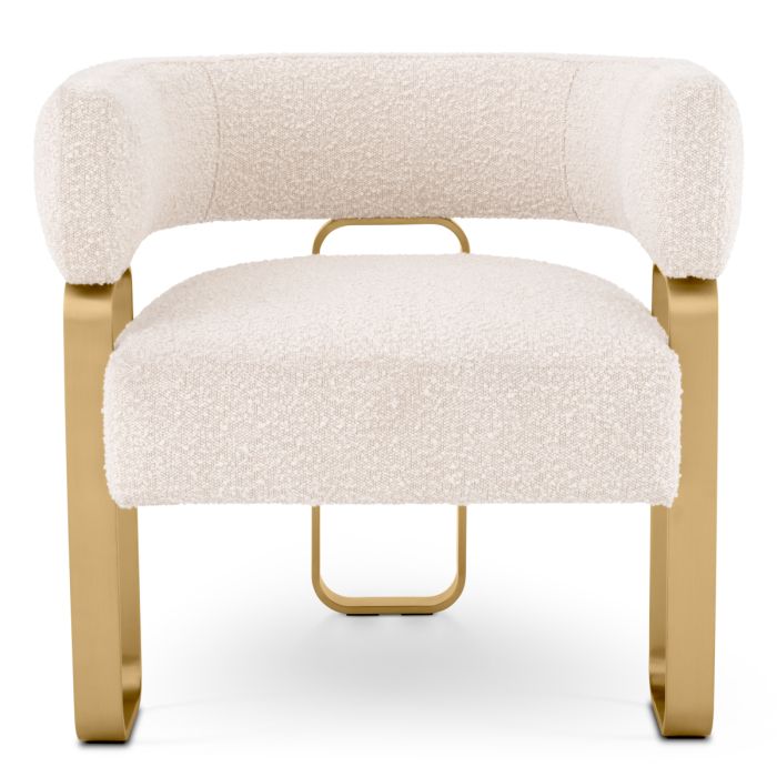 Fauteuil bouclé crème | Eichholtz Capricorn