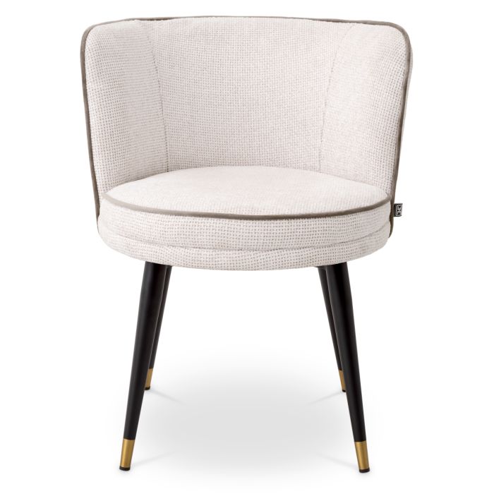 Chaise de salle à manger en tissu blanc cassé | Eichholtz Grenada