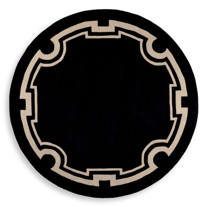Tapis en laine noire ø 280 cm | Eichholtz Palazzo