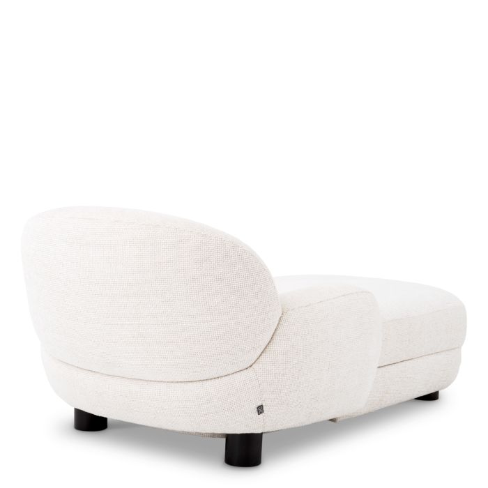 Fauteuil long en tissu blanc cassé | Eichholtz Udine