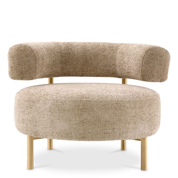 Fauteuil en tissu sable | Eichholtz Thompson