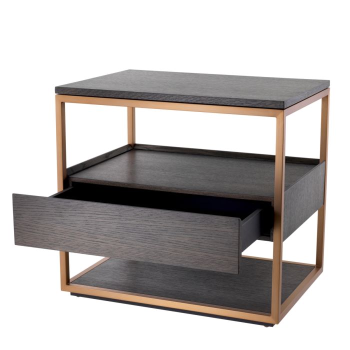 Table de chevet en chêne moka | Eichholtz Parker