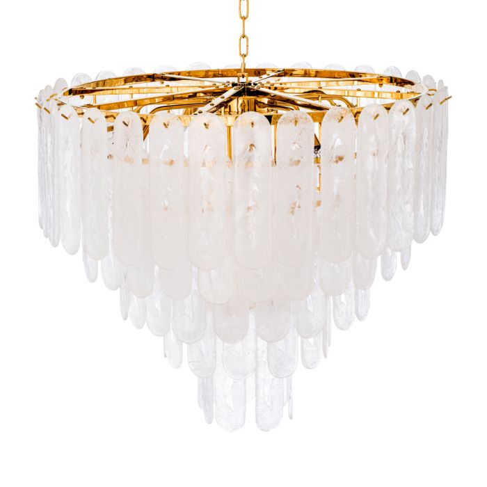 Lustre doré en verre dépoli | Eichholtz Riveria