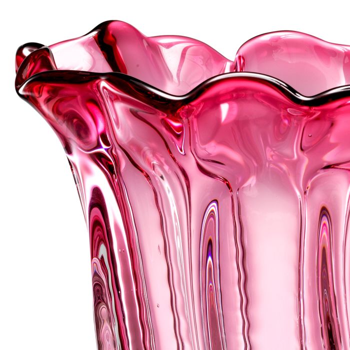 Vase en verre soufflé rose | Eichholtz Caliente L
