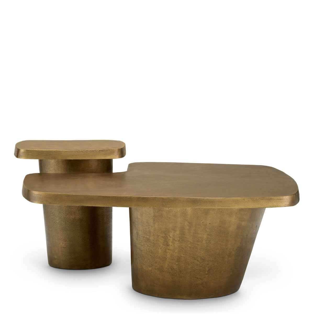 Table basse en laiton vintage set de 2 | Eichholtz Pierro - vue d'ambiance | REMO-HOME