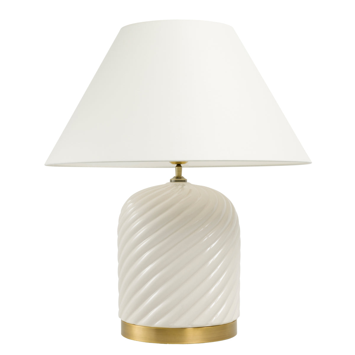 Lampe de table en céramique blanche avec abat-jour | Eichholtz Savona - vue d'ambiance | REMO-HOME
