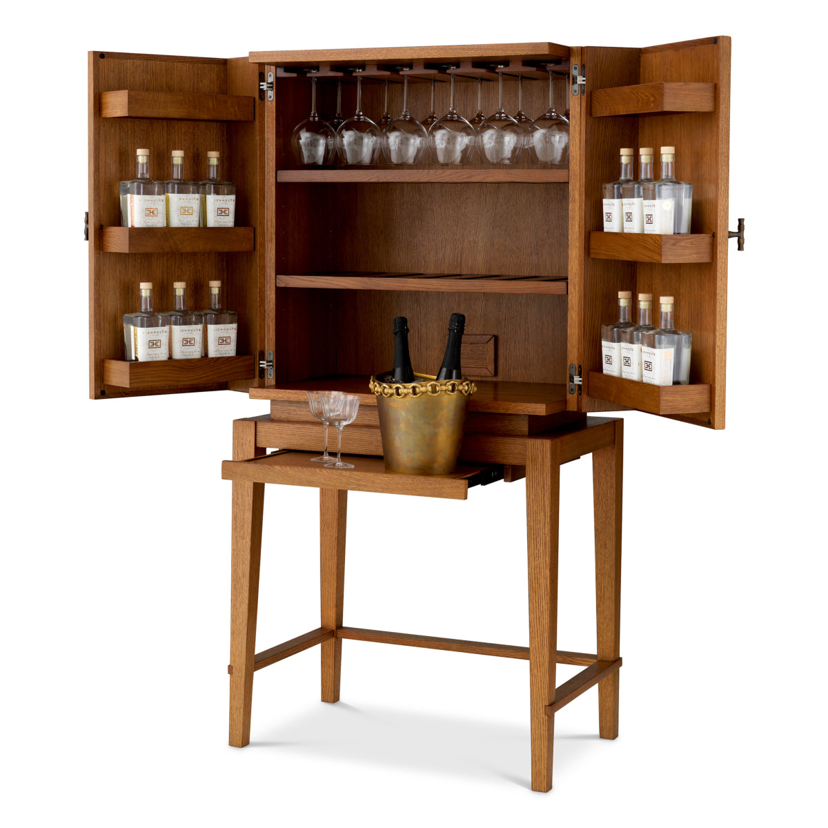 Buffet en placage chêne caramel | Eichholtz Borchard - vue d'ambiance | REMO-HOME