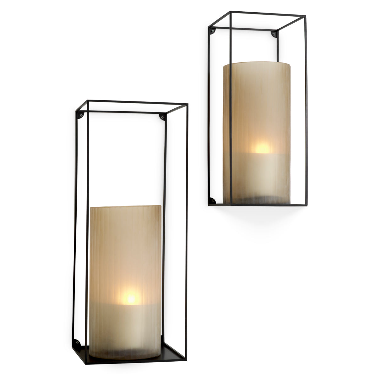 Étagère murale rectangulaire noire set de 2 | Eichholtz Deco - vue d'ambiance | REMO-HOME