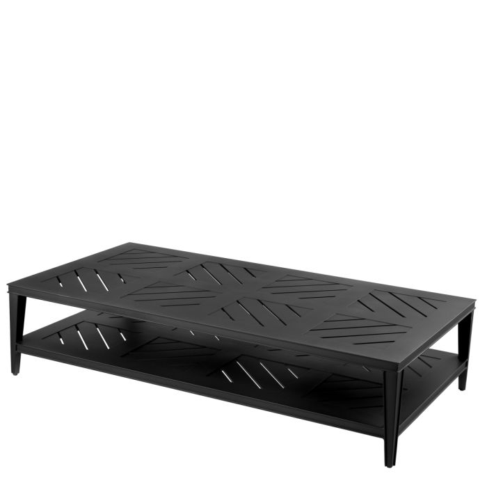 Table basse extérieur en métal noir | Eichholtz Bell Rive