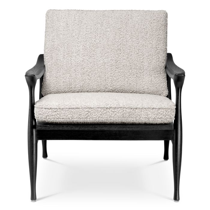 Fauteuil bouclé gris | Eichholtz Manzo