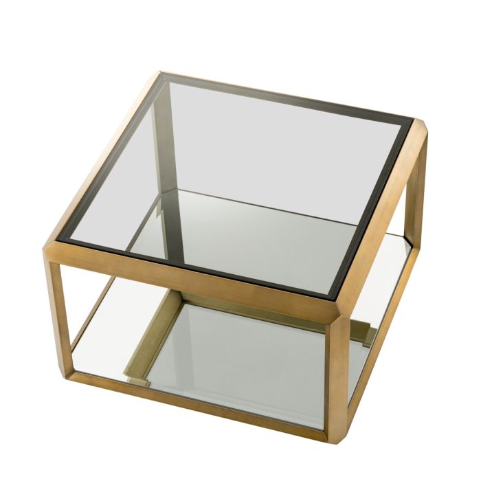 Table d'appoint dorée en verre fumé | Eichholtz Callum