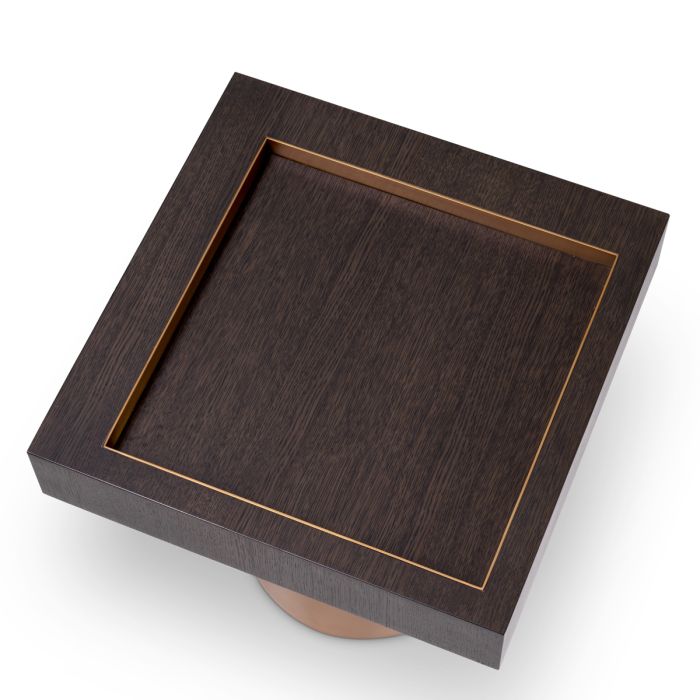 Table d'appoint carrée en chêne mocha | Eichholtz Otus