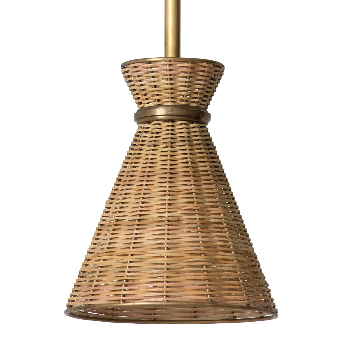Suspension en laiton vintage et rotin naturel | Eichholtz Kon Tiki - vue d'ambiance | REMO-HOME