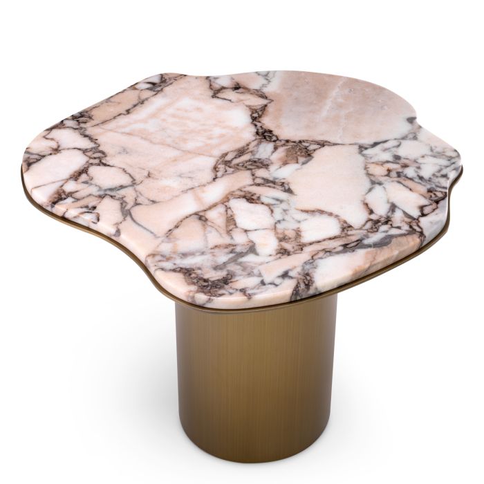 Table d'appoint dorée en marbre | Eichholtz Shapiro