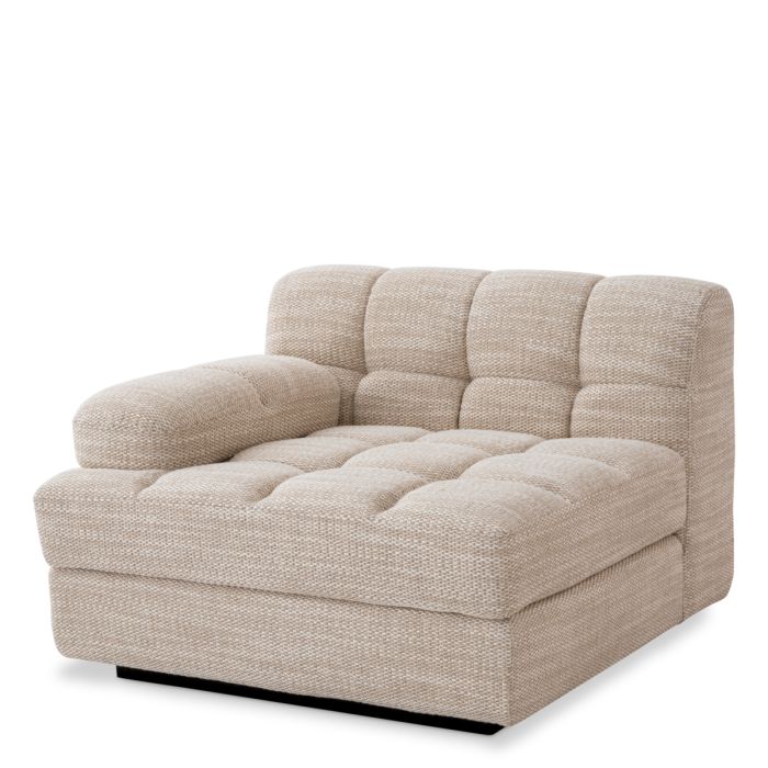Module d'angle gauche en tissu sable | Eichholtz Dean
