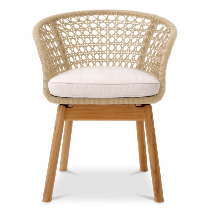 Chaise extérieure en cordage crème | Eichholtz Trinity