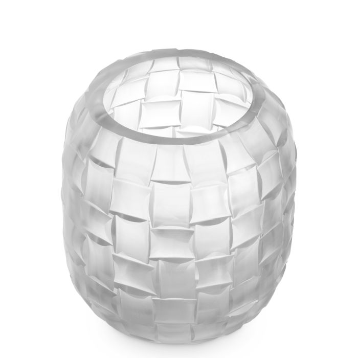 Vase en verre soufflé blanc | Eichholtz Varese S