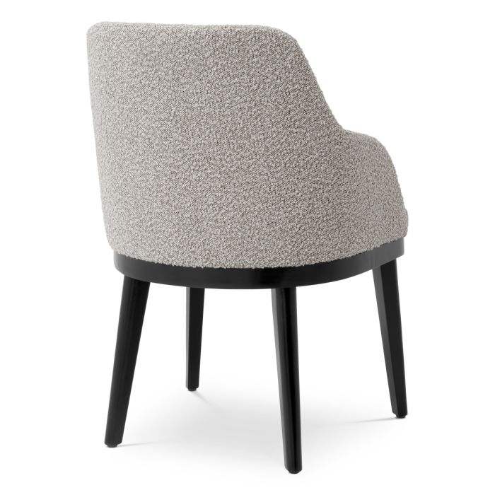 Chaise de salle à manger avec accoudoirs bouclé gris | Eichholtz Costa